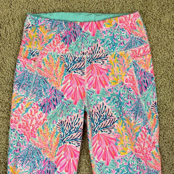 Lilly Pulitzer weekender high rise leggings splash dance sz lg - Picture 2 of 10